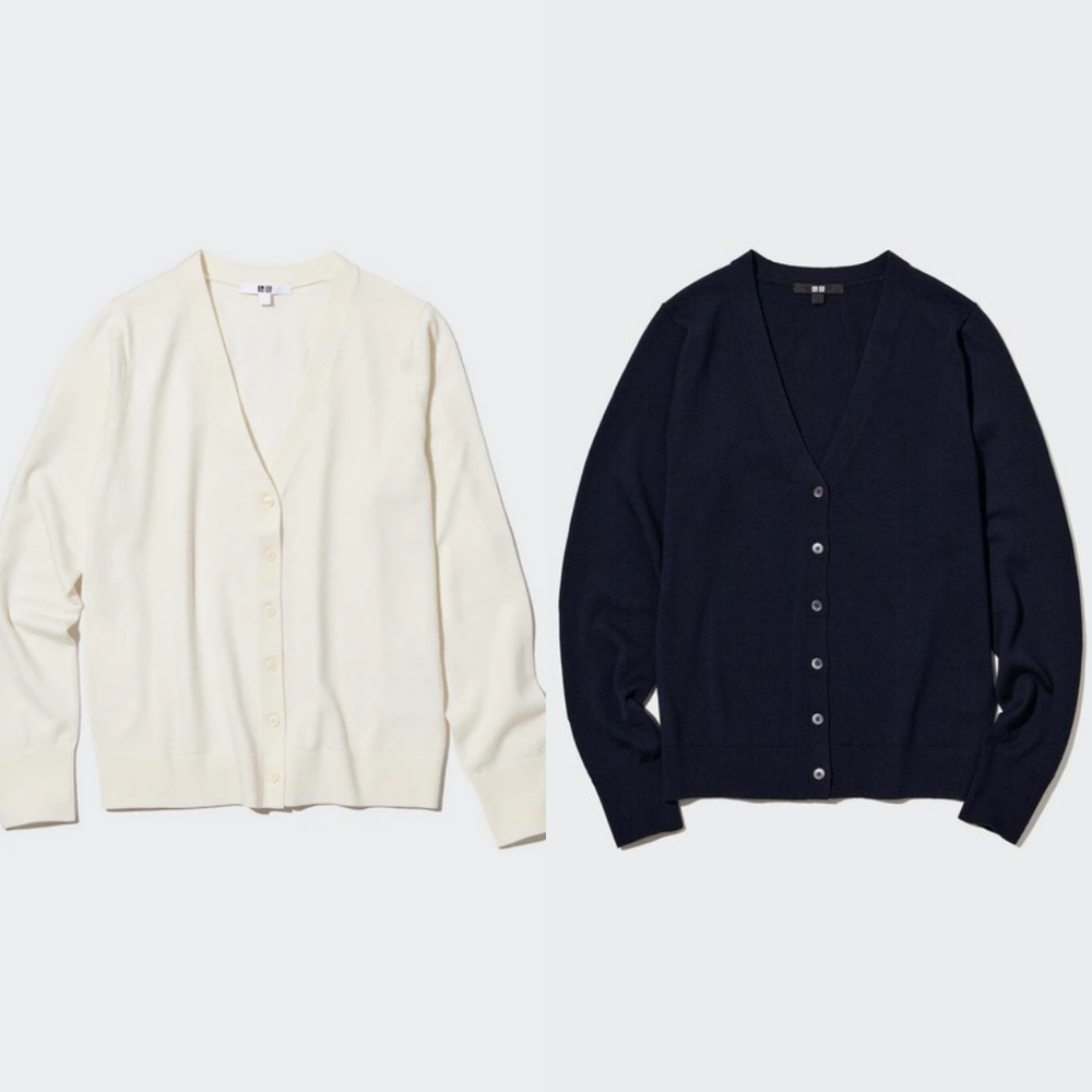 Uniqlo TWO Vneck Wool Cardigans